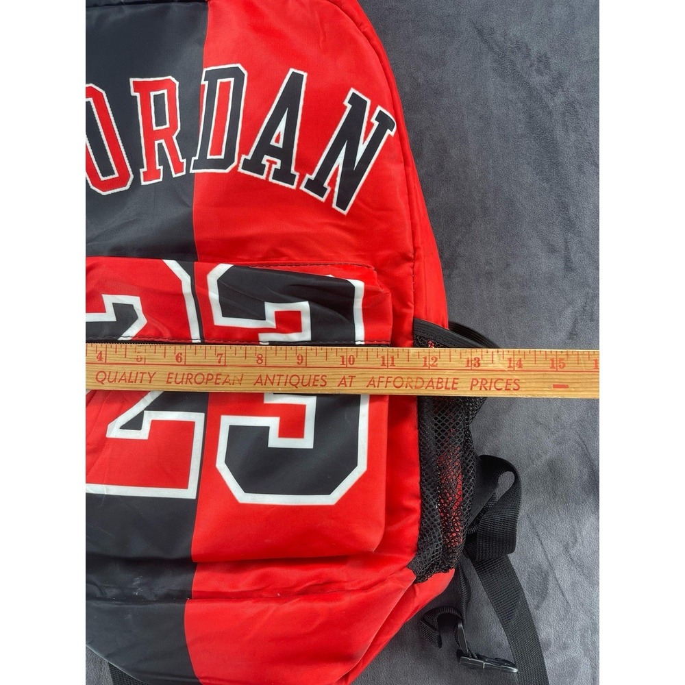 Jordan 23 Backpack Red Black School Laptop Sports Bag Mesh Pockets Unisex - Picture 4 of 6
